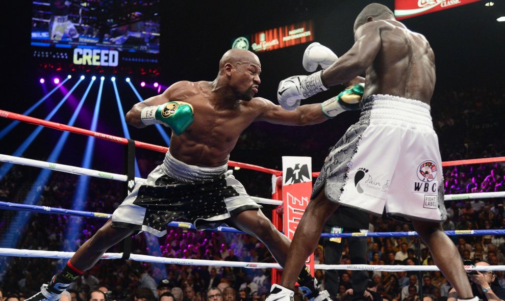 Boxeo entre Mayweather y Berto en las Vegas. REUTERS