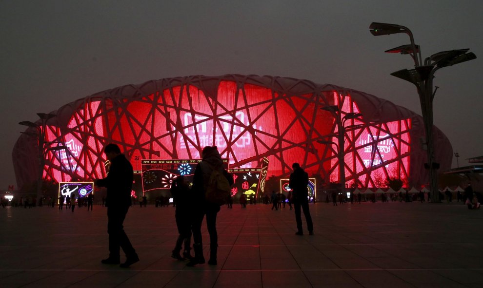 Imagen del recinto donde Alibaba celebra el Festival de Compras TMall. REUTERS/Kim Kyung-Hoon