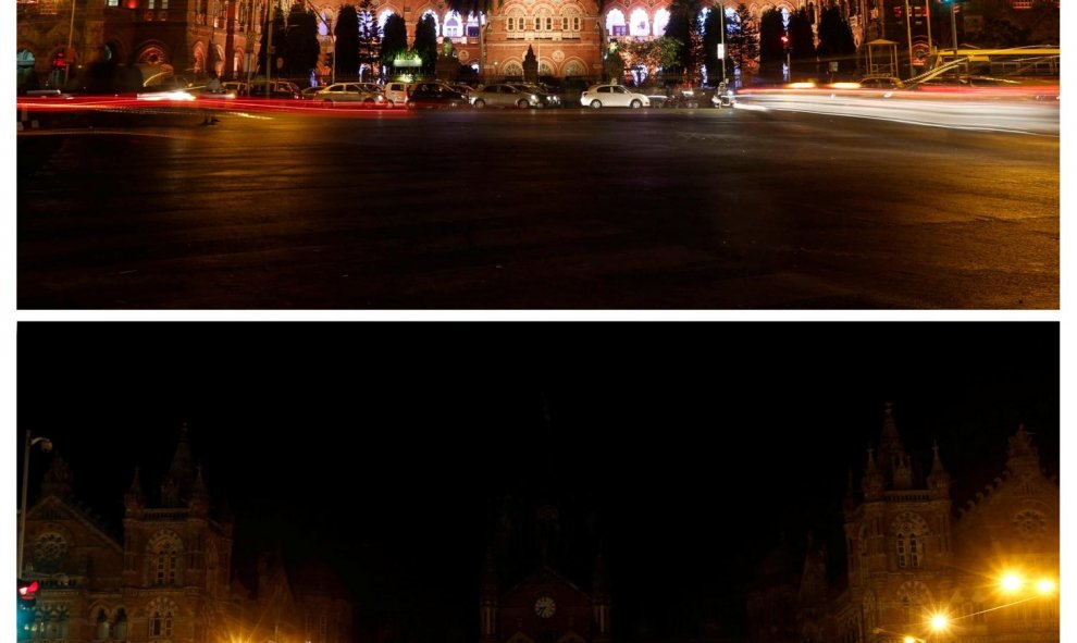 La India apaga sus luces por la Hora del Planeta. REUTERS/Shailesh Andrade