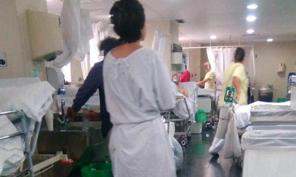 Estado de las urgencias del Hospital La Paz este martes.- @UrgenciaLaPaz