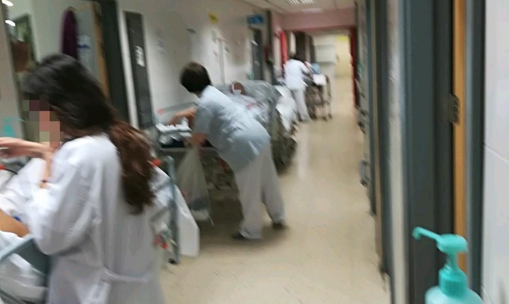 Estado de las urgencias del Hospital La Paz este martes.- @UrgenciaLaPaz