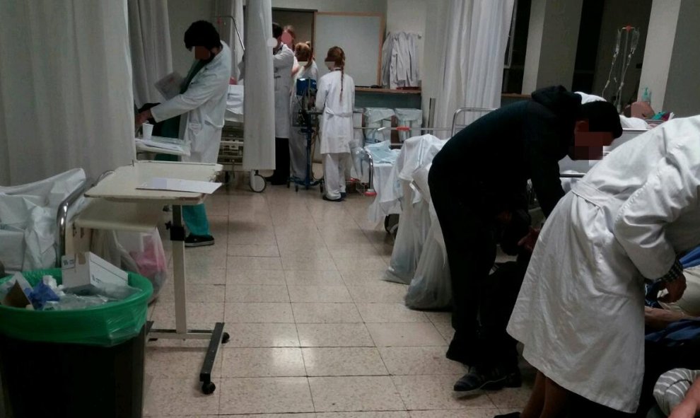 Estado de las urgencias del Hospital La Paz este martes.- @UrgenciaLaPaz