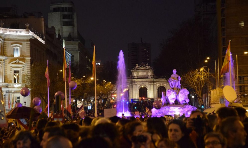 Manifestación feminista del 8M en Madrid. / MARÍA LOZANO