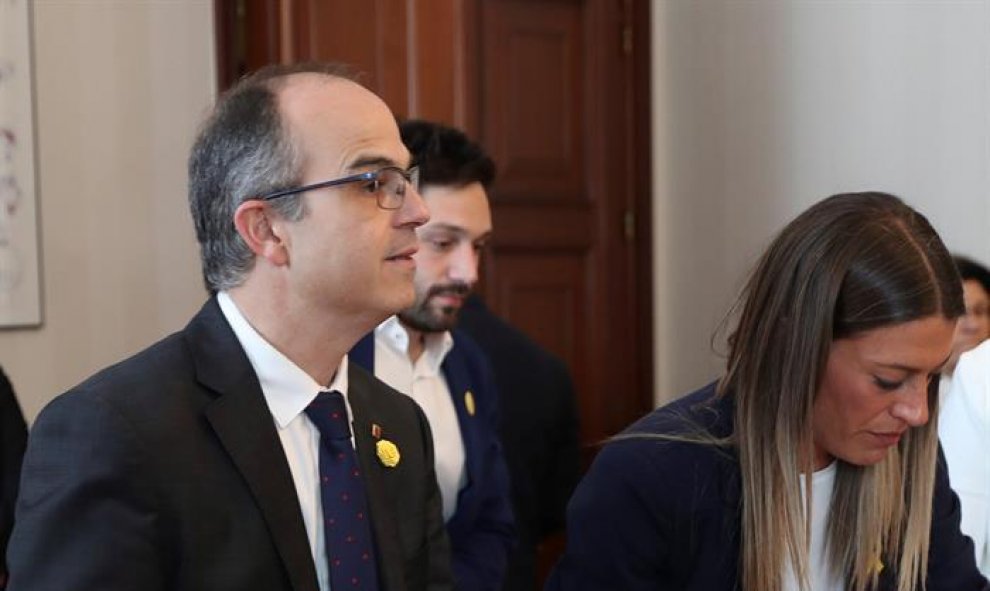 Jordi Turull del PDeCat durante el tramite en el Congreso. EFE/J.J. Guillén