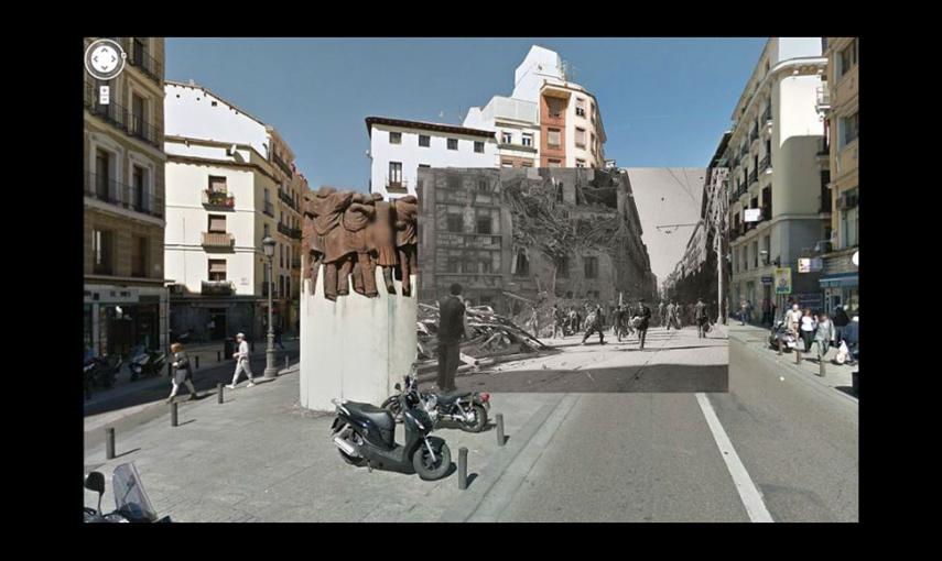Imágenes de la Guerra Civil con las panorámicas de GoogleStreet View. CALLE ATOCHA (1937) // Sebastian Maharg