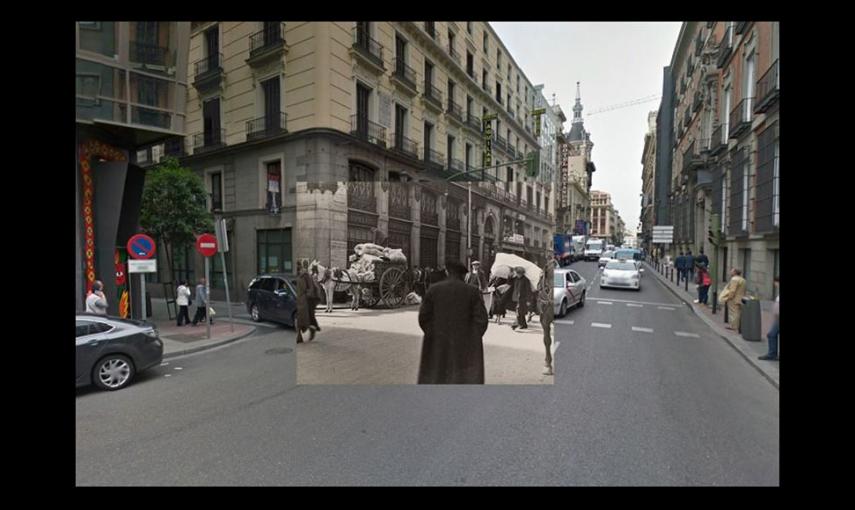 Imágenes de la Guerra Civil con las panorámicas de GoogleStreet View. CARRERA DE SAN JERÓNIMO // Sebastian Maharg