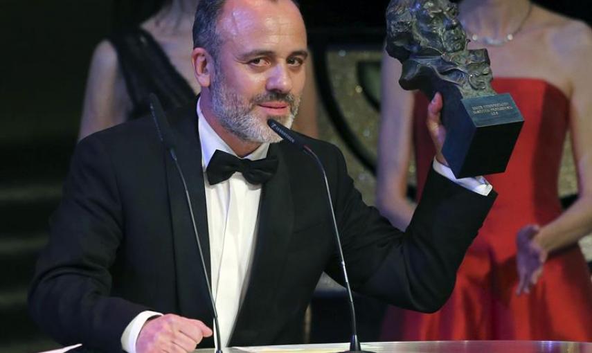 El actor Javier Gutiérrez recibe el premio a la Mejor Interpretación Masculina Protagonista. /EFE