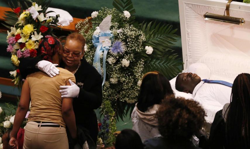 Una imagen del funeral de Freddie Gray en la iglesia baptista de Baltimore, el 27 de abril. REUTERS