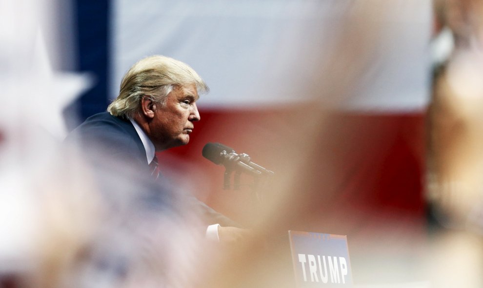 Donald Trump, en una rueda de prensa en Dallas, Texas. REUTERS/Mike Stone