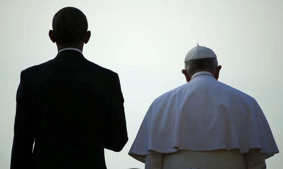 El presidente estadounidense, Barack Obama con el Papa Francisco en la Casa Blanca en Washington. REUTERS / Jonathan Ernst