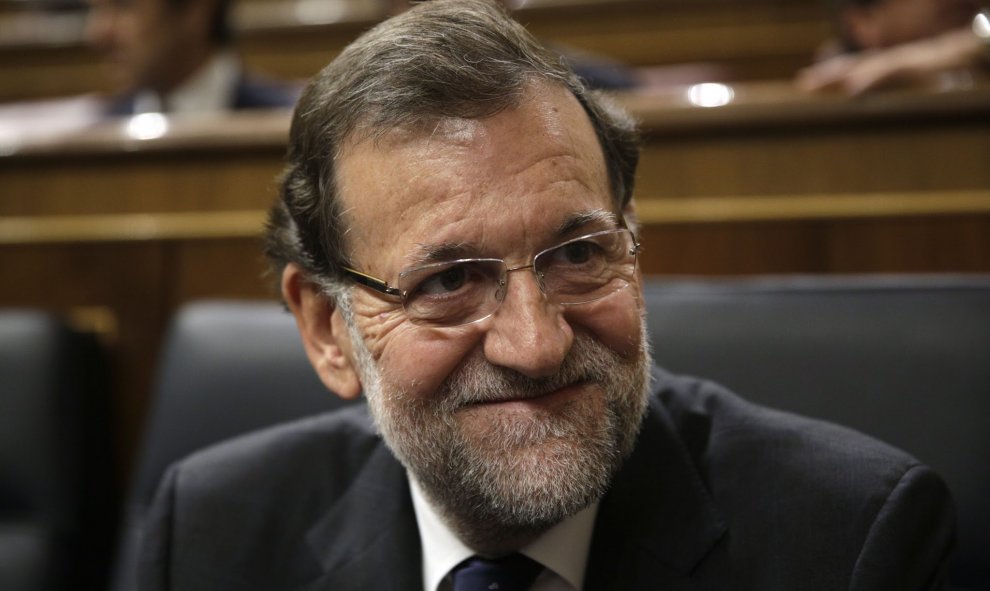Mariano Rajoy en un debate en el Parlamento de Madrid.- REUTERS