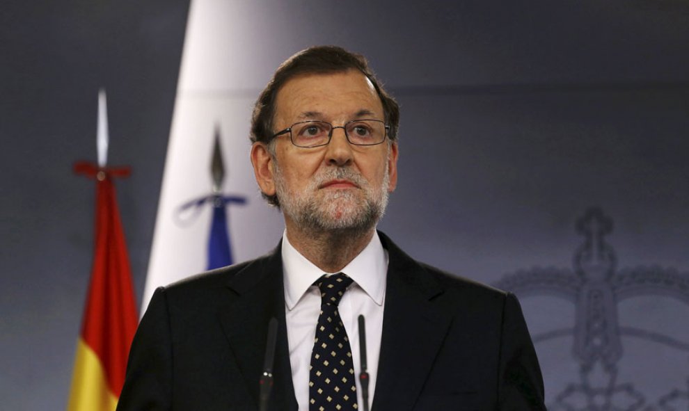 Rajoy, durante su comparecencia. REUTERS/Juan Medina