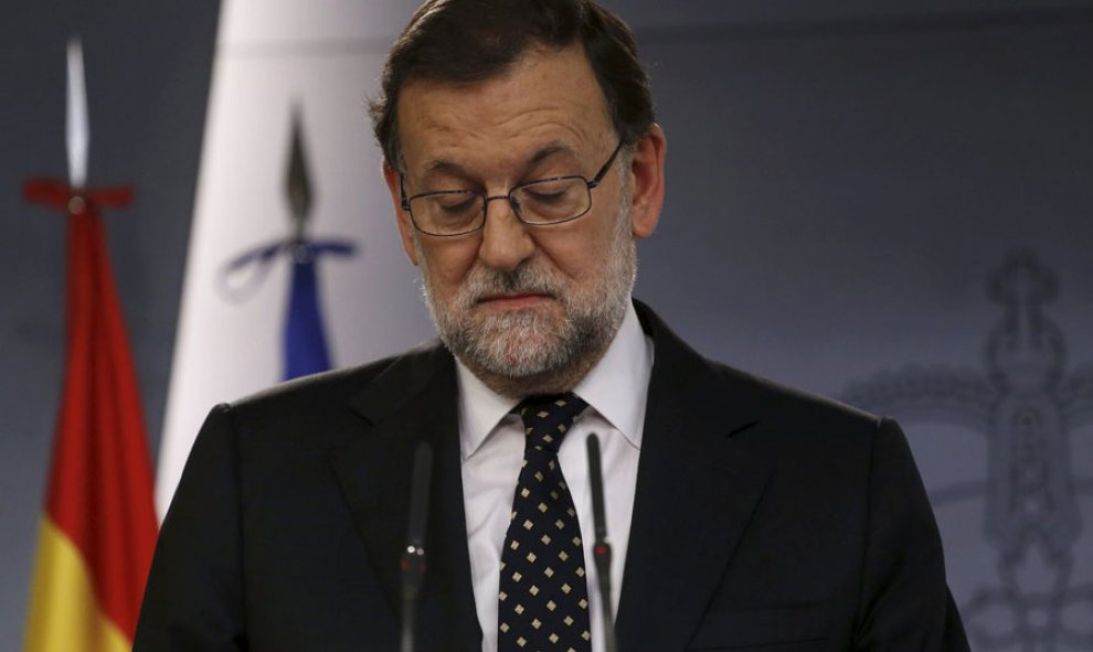 Rajoy, durante su comparecencia. REUTERS/Juan Medina