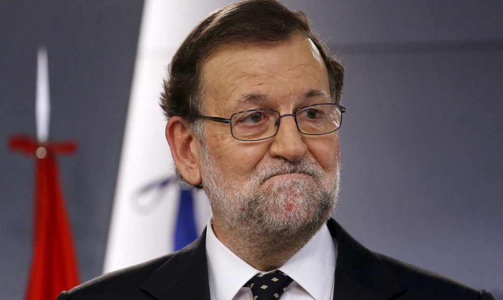 Rajoy, durante su comparecencia. REUTERS/Juan Medina