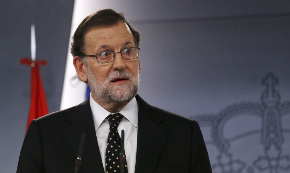 Rajoy, durante su comparecencia. REUTERS/Juan Medina