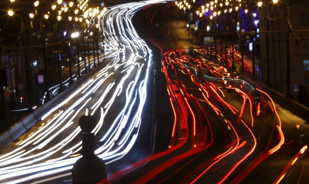 Una carretera en Moscú, Rusia, 3 de febrero 2016./REUTERS/Maxim Shemetov