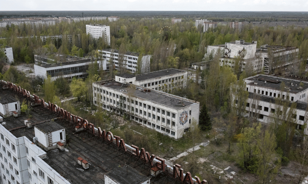 Vista panorámica de la ciudad fantasma de Pripyat. REUTERS/Gleb Garanich