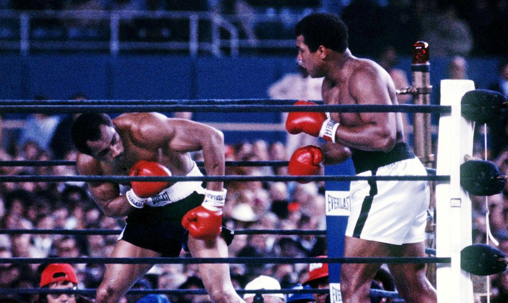 Mohamed Ali/Cassius Clay en su combate contra Ken Norton en el Yankee Stadium de Nueva York, el  28 de septiembre de 1976. REUTERS