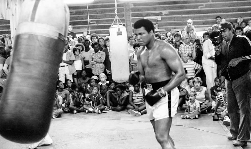 Mohamed Ali/Cassius Clay entrena antes de su segundo combate contra Leon Spinks en Nueva Orleans, el 25 de agosto de 1978. REUTERS