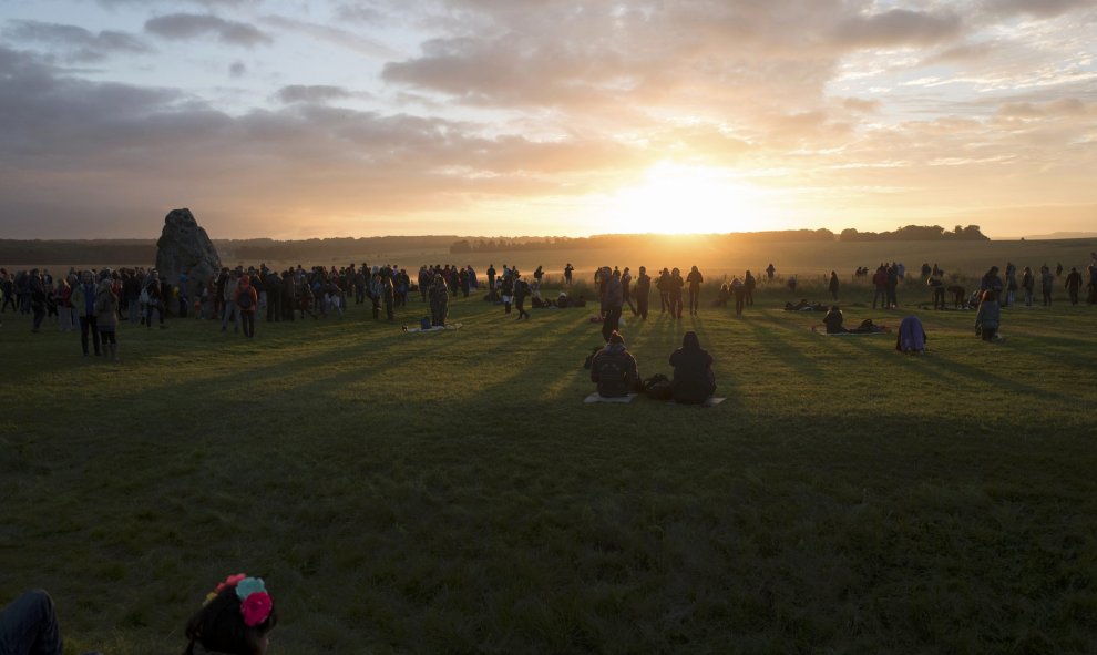 Atardecer en Stonehenge el día del solsticio de verano