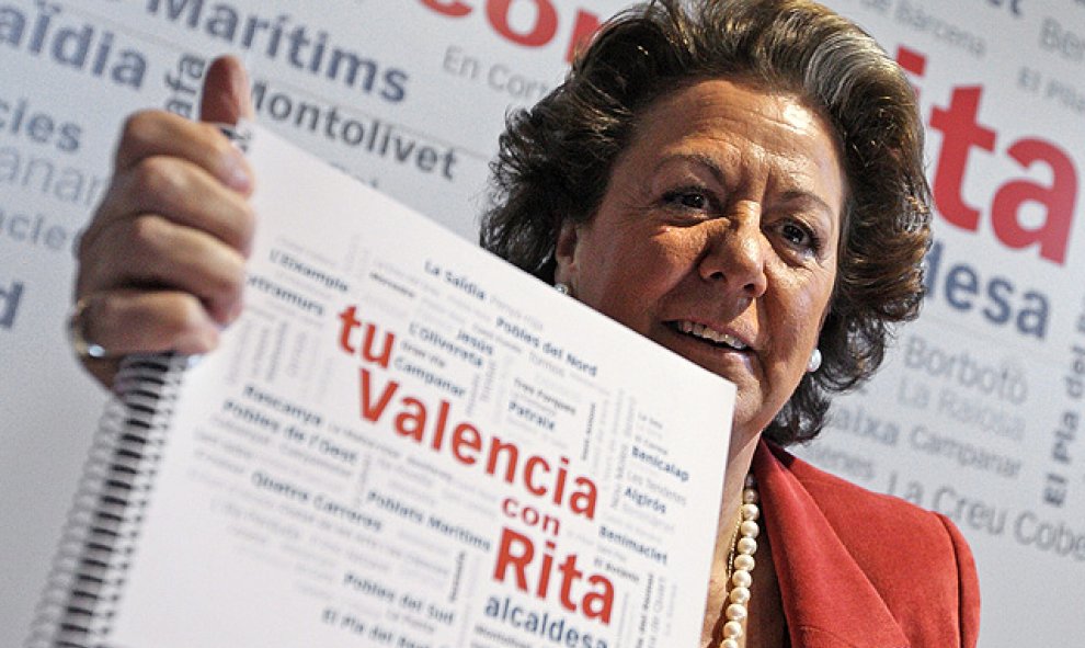 Rita Barberá durante la pasada campaña para la alcaldía de Valencia / EFE