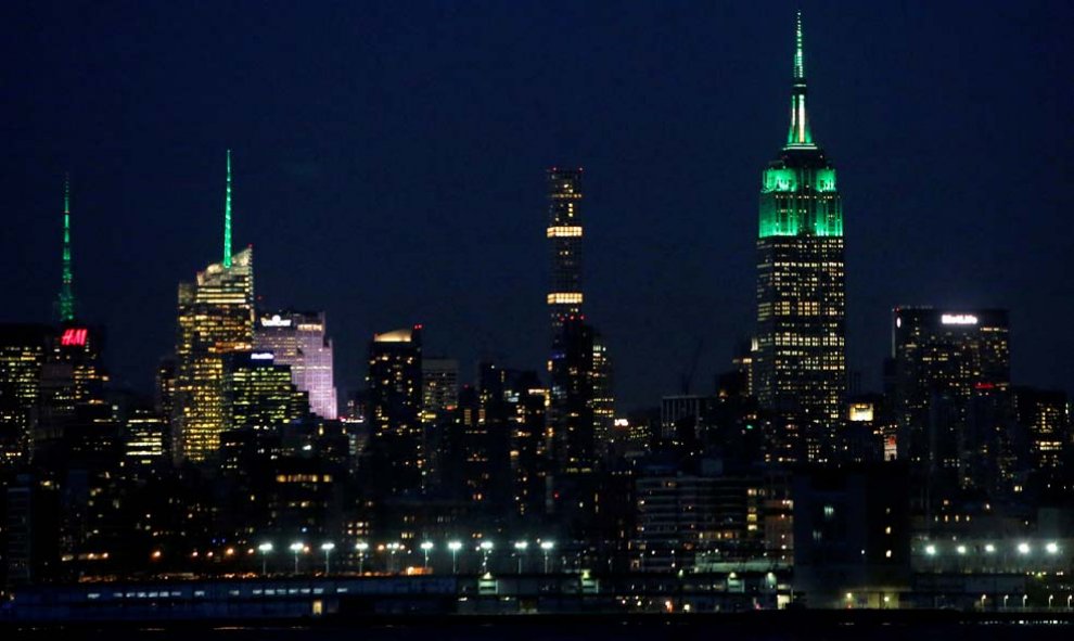 Cómo iba a faltar al homenaje la ciudad de New York, forjada, entre otras cosas, gracias a la inmigración irlandesa, | REUTERS (Andrew Kelly)
