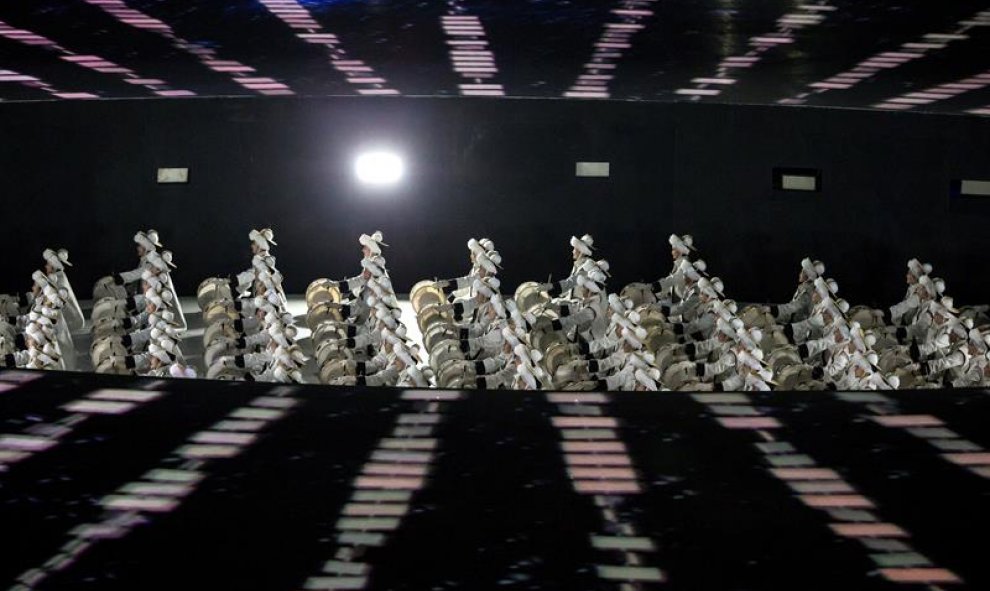 Ceremonia de inauguración de los Juegos Olímpicos de Invierno 2018, en el estadio de Pyeongchang. / EFE