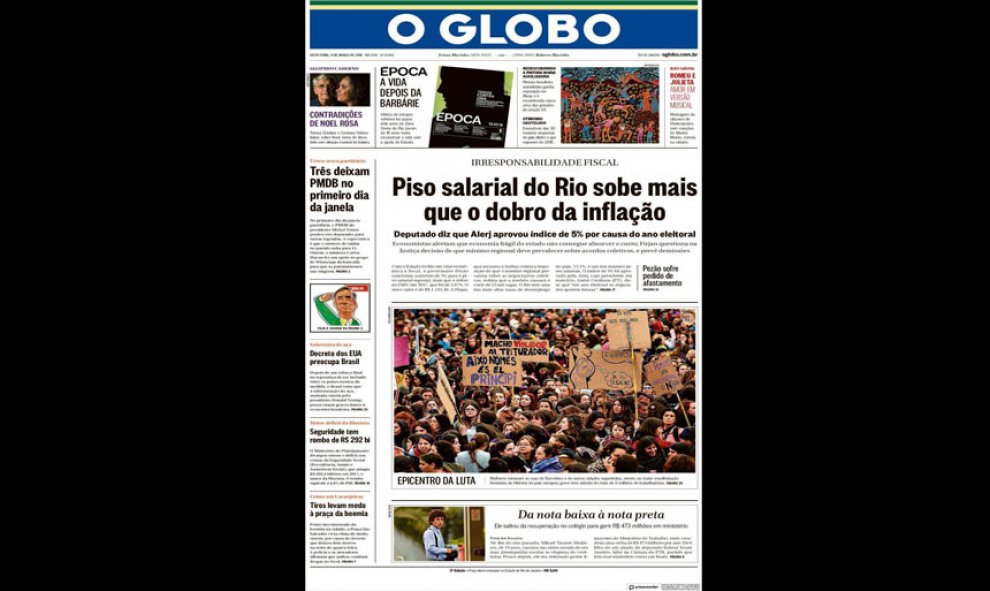 Las portadas de los periódicos nacionales e internacionales tras el 8M.