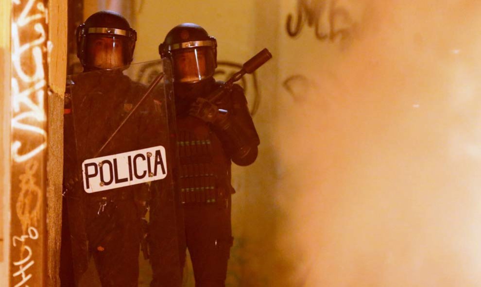 Protestas en Lavapiés. | JAVIER LIZÓN (EFE)