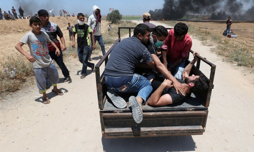 El ataque de Israel sobre las protestas en Gaza, en imágenes