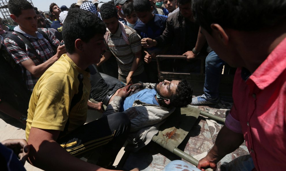 El ataque de Israel sobre las protestas en Gaza, en imágenes
