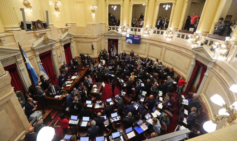 Vista general de la sesión del Senado de Argentina para debatir el proyecto de ley sobre el aborto, en Buenos Aires / REUTERS - Marcos Brindicci