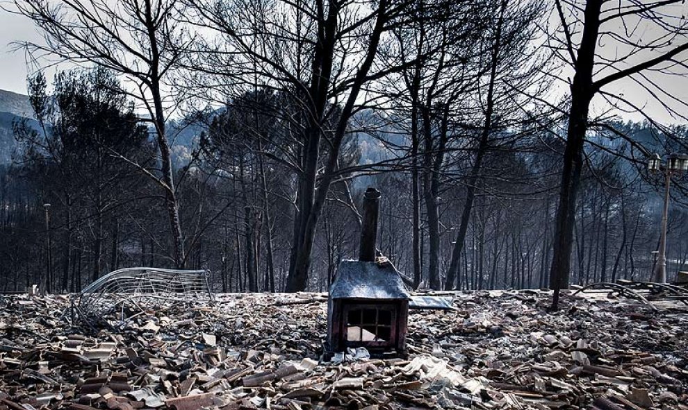Urbanizaciones Montepino y Montesol afectadas por el incendio forestal de Llutxent, en Gandía. Greenpeace/Pedro Armestre