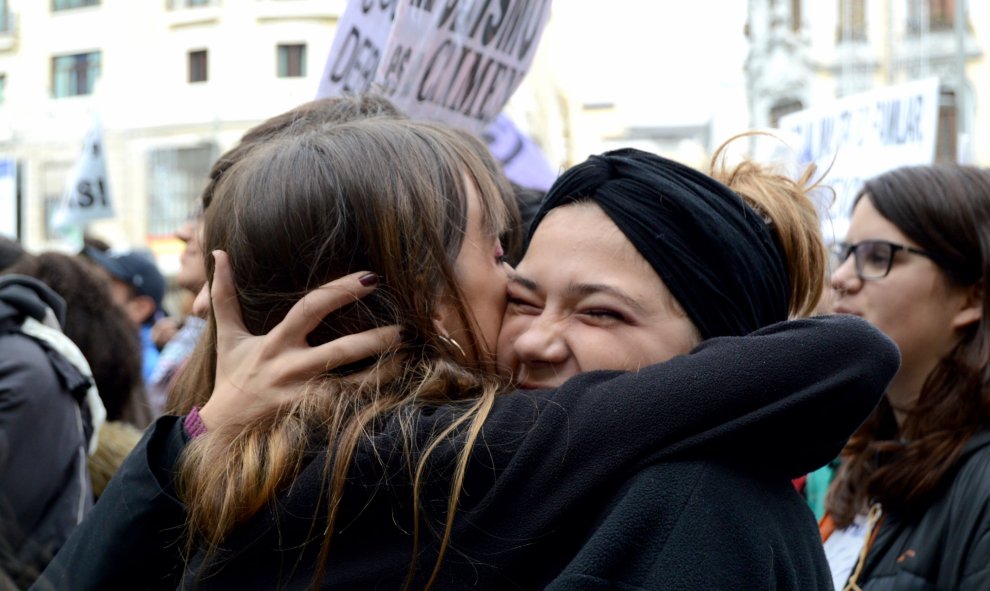 En la cabecera de la marcha se encontraba la organizadora de la movilización, Foro de Madrid contra la violencia a las mujeres - Arancha Ríos