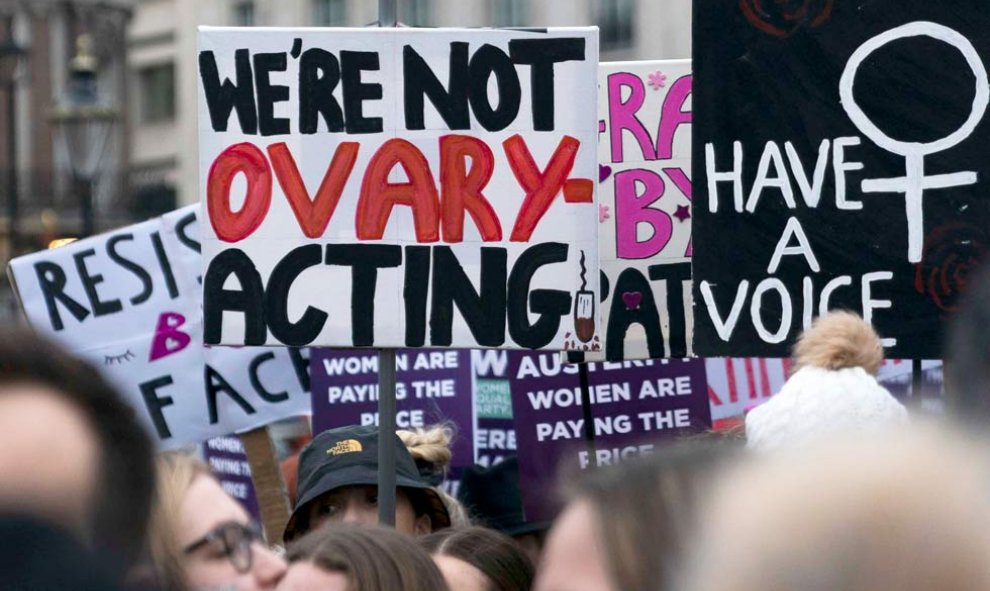 Otro aspecto de la protesta en Londres. (WILL OLIVER | EFE)