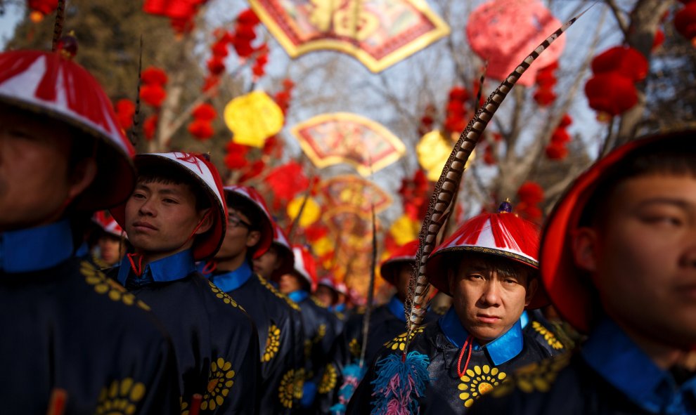 Ensayo para la ceremonia de la dinastía Qing en el Templo de la Tierra en Ditan Park en Beijing | Reuters/Thomas Peter