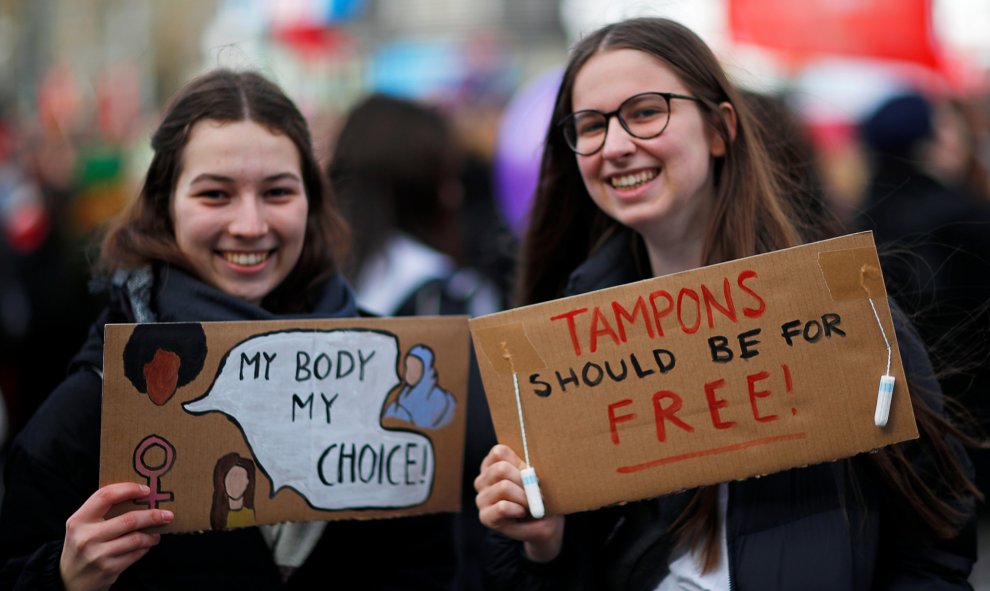 Mujeres durante la marcha por Berlín. REUTERS/Hannibal Hanschke