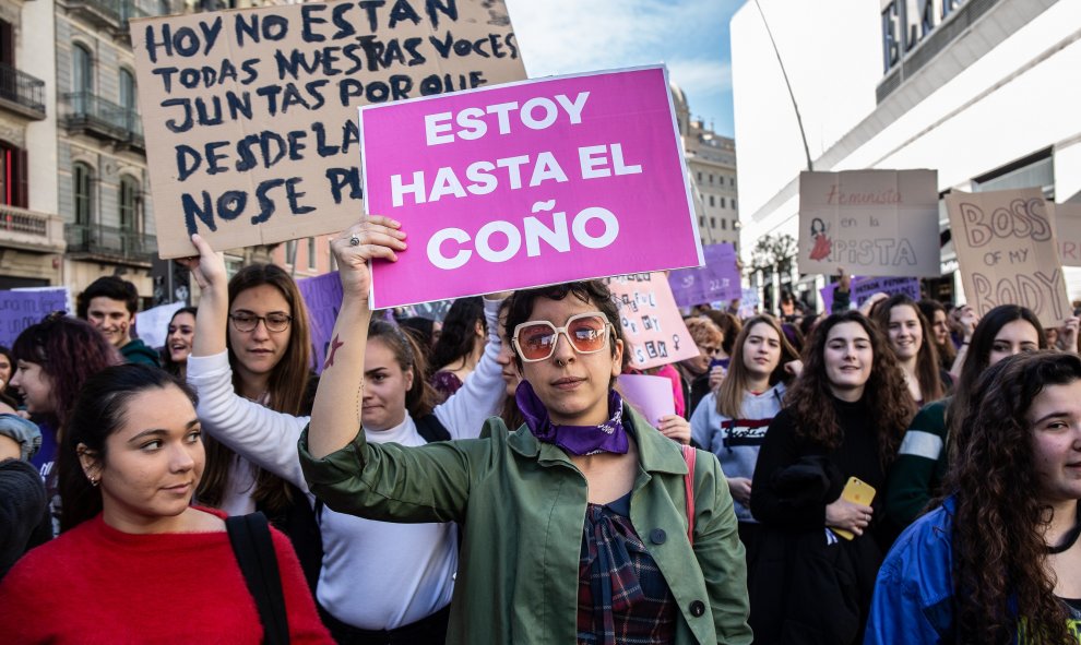 Manifestación feminista en Barcelona / EP