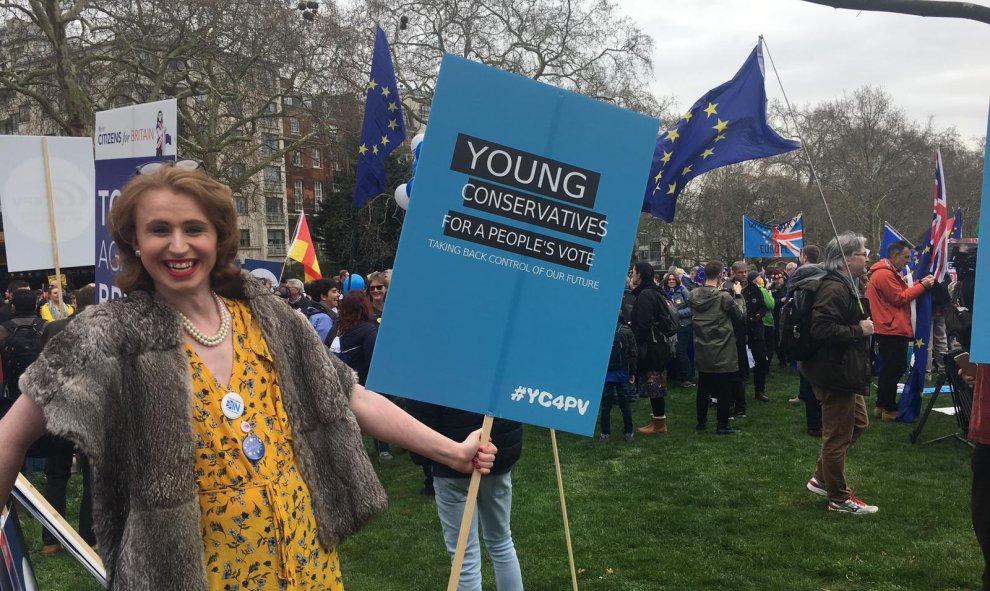 Manifestación que solicita la cancelación del Brexit./CRISTINA CASERO