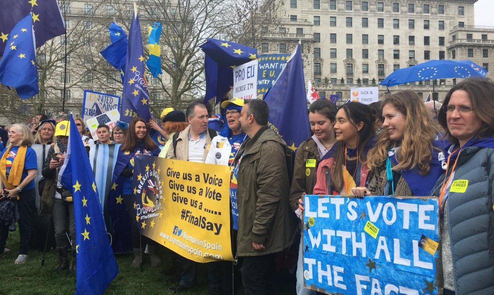 Manifestación que solicita la cancelación del Brexit./CRISTINA CASERO