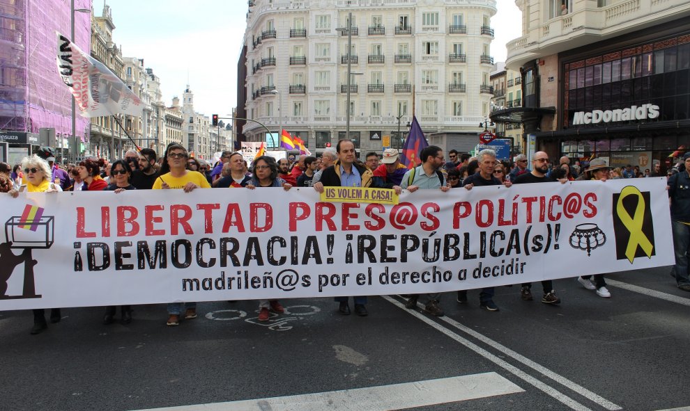 Imágen de la manifestación conmemorativa de la II República. 14/04/2019. PAOLA ARAGÓN