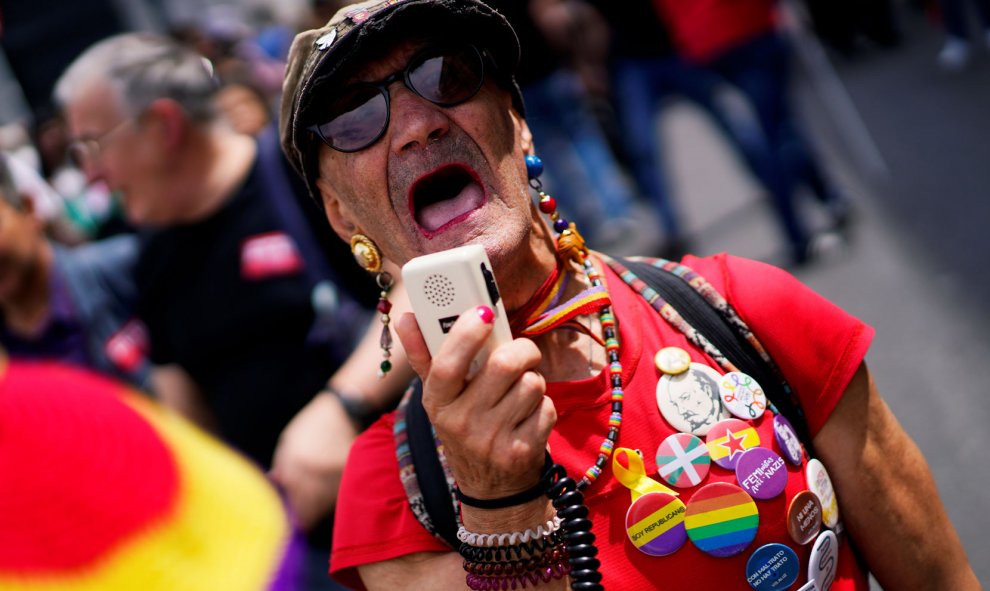 Manifestación del Primero de Mayo en Madrid (España). / JUAN MEDINA (REUTERS)