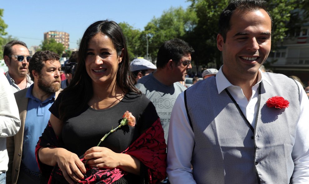 15/5/2019 La candidata la alcaldía de Madrid Begoña Villacís y el candidato a la presidencia de la Comunidad de Madrid Ángel Aguado.- EFE