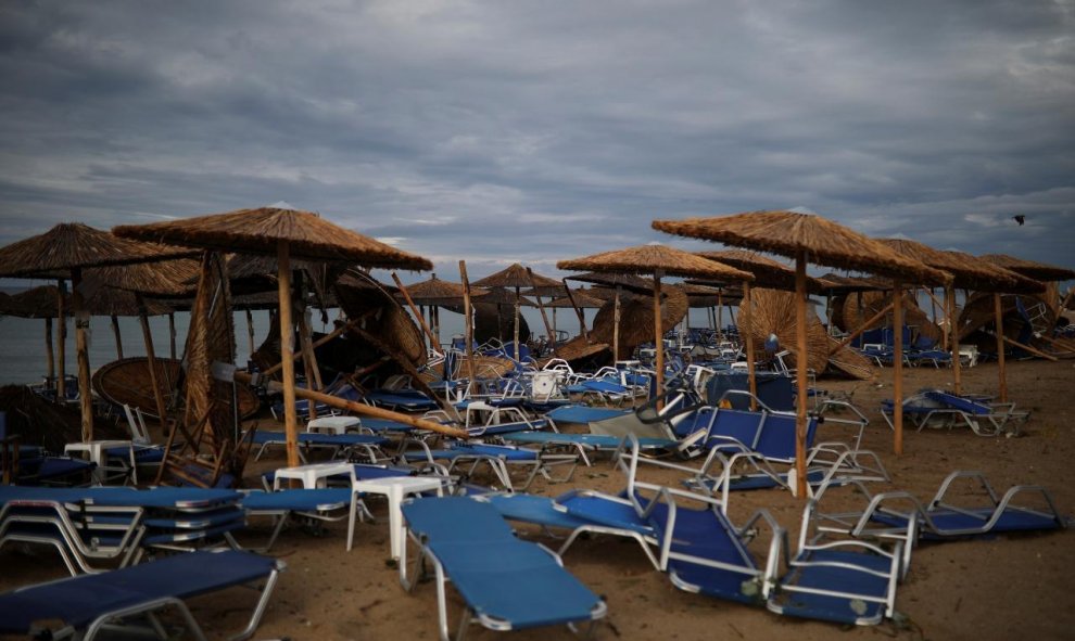 Cuantiosos daños materiales y personales tras el temporal en la zona norte de Grecia./ Reuters