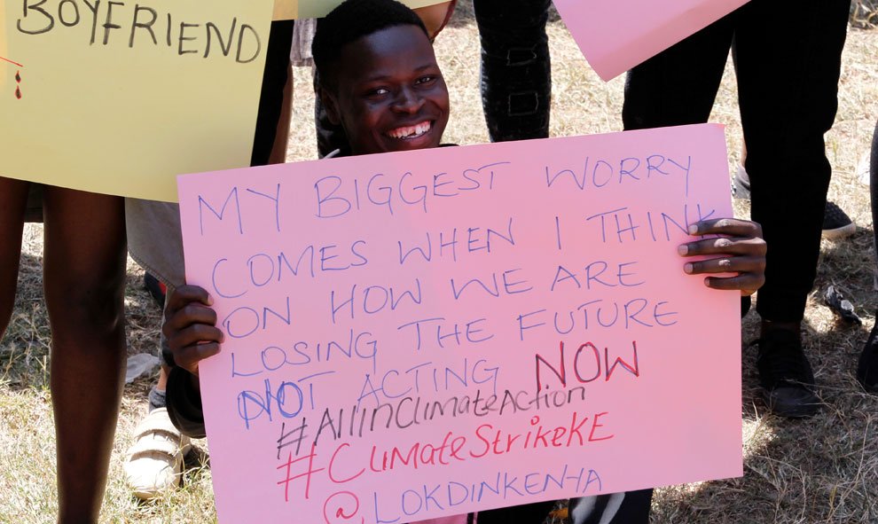 20-09-2019.- Protestas ecologistas en Nairobi, Kenia. REUTERS/Njeri Mwangi