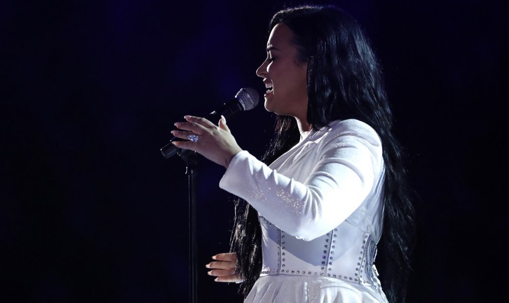26.01.2020 - Demi Lovato actuando en los Premios Grammy. REUTERS / Mario Anzuoni
