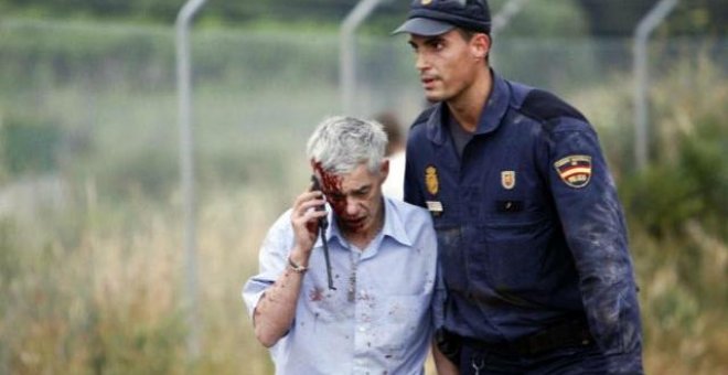 El maquinista del Alvia, Francisco José Garzón Amo, justo después del accidente. Archivo REUTERS.