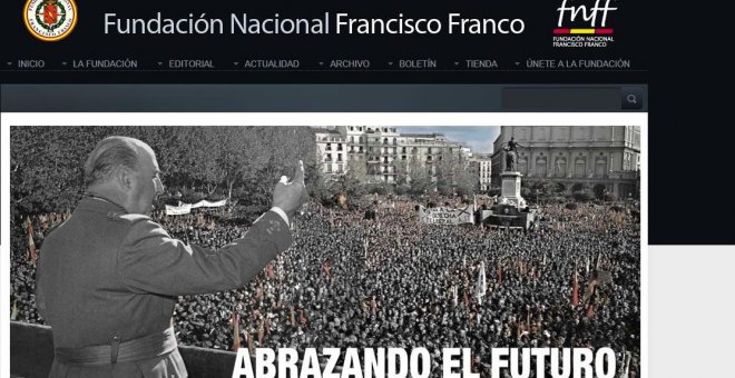 Imagen de la web de la Fundación Francisco Franco.