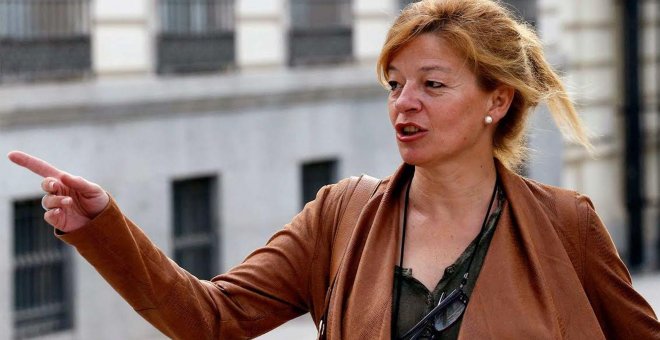 Ana Garrido, frente a la Audiencia Nacional en una imagen de archivo. SERGIO BARRENECHEA (EFE)