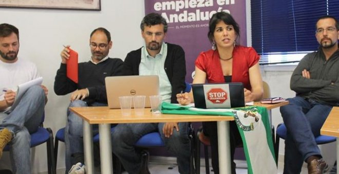 Imagen de la primera reunión del consejo ciudadano de Podemos Andalucía.
